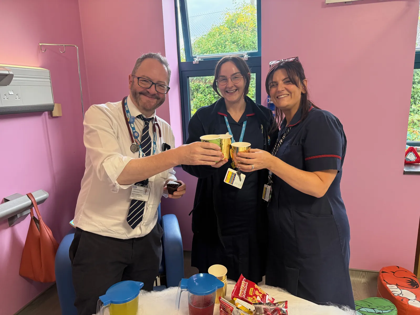 Aleks's leaving party celebration