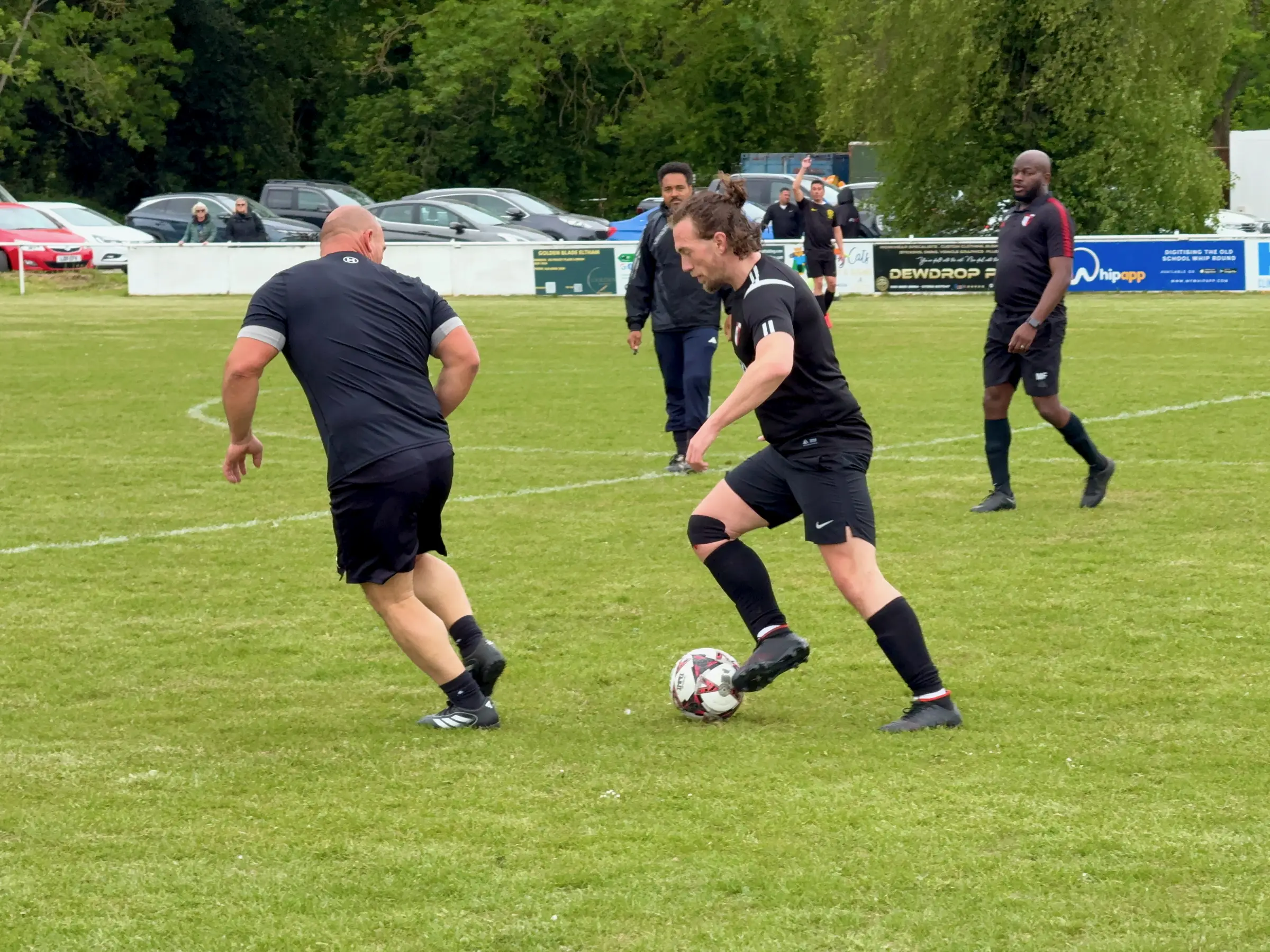 Chislehurst Wanderers on the ball - one of many touch-and-go moments through the afternoon