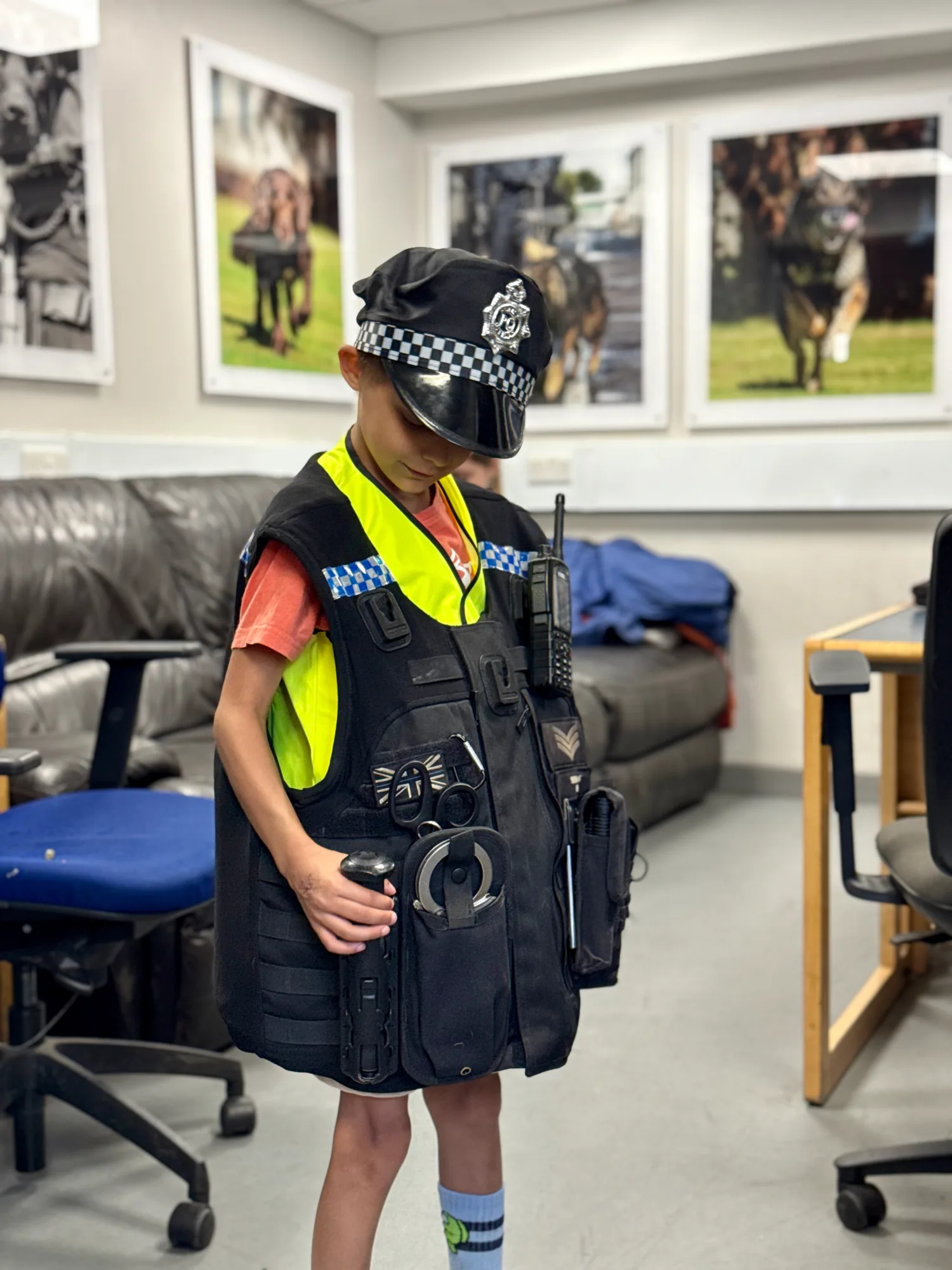 Vest, radio, cuffs and baton - taking a proper look at the kit that made him feel invincible.