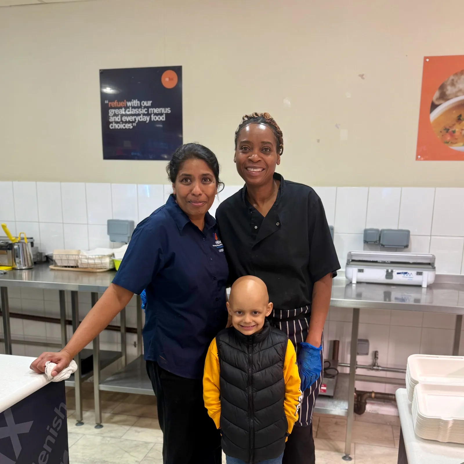 The wonderful UCLH canteen team whose warm smiles brighten every morning