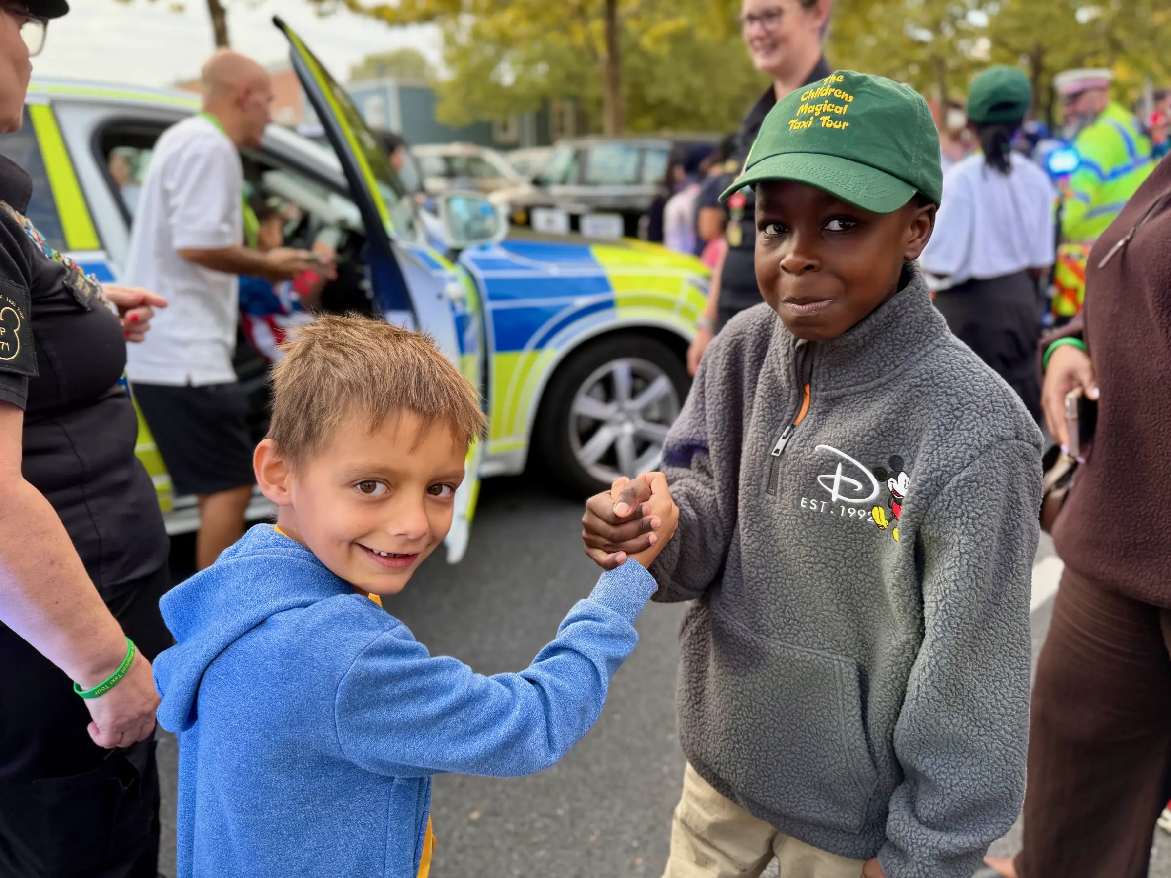 One last handshake with his new friend before the convoy heads for home.